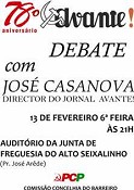 Concelhia do PCP – Barreiro Promove Debate com José Casanova