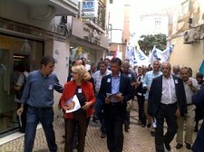 Maria das Dores Meira - CDU Setúbal Arruada na baixa comercial de Setúbal