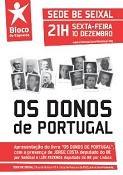 Bloco de Esquerda do Seixal Promove a apresentação do livro «Os Donos de Portugal»