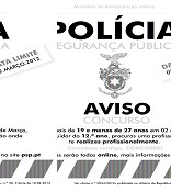 Curso de Formação de Agentes da Polícia de Segurança Pública - Setúbal Concurso admissão e preenchimento de 300 vagas