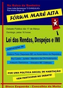 Na Baixa da Banheira - Moita BE promove debate sobre «Lei das Rendas, Despejos e IMI»