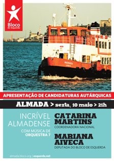 Apresentação de candidatura autárquica em Almada Comício com Catarina Martins e Mariana Aiveca