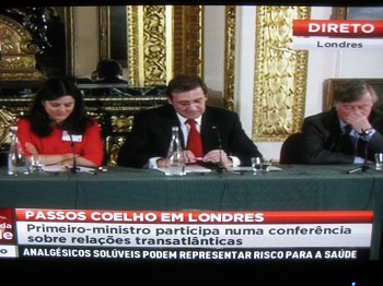 Passos de Coelho em Londres Anuncia que ligação ferroviária de Sines com a Europa vai avançar