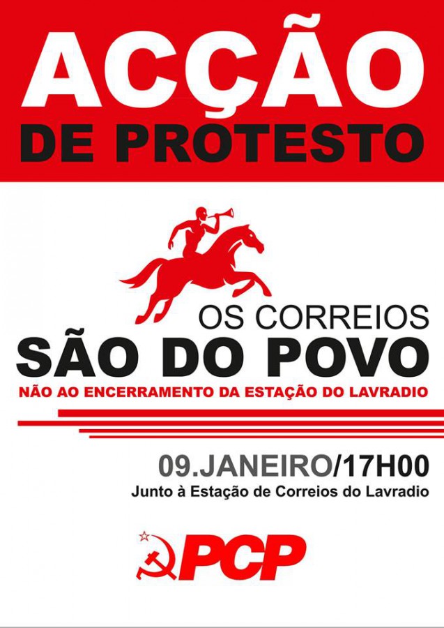 Barreiro - Acção de Protesto «Os Correios são do povo - Não ao encerramento da Estação do Lavradio»
