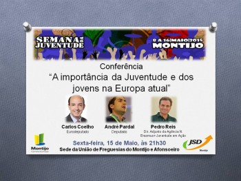 Conferência no Montijo «A importância da Juventude e dos jovens na Europa atual»