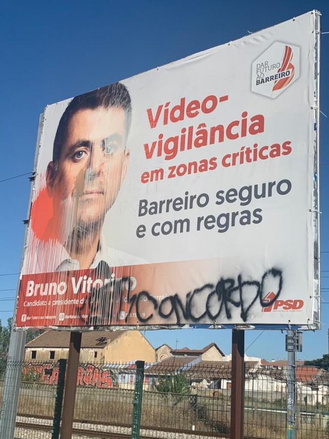 Candidato do PSD à Câmara Municipal do Barreiro, Bruno Vitorino Vai apresentar queixa –crime por vandalização de cartazes