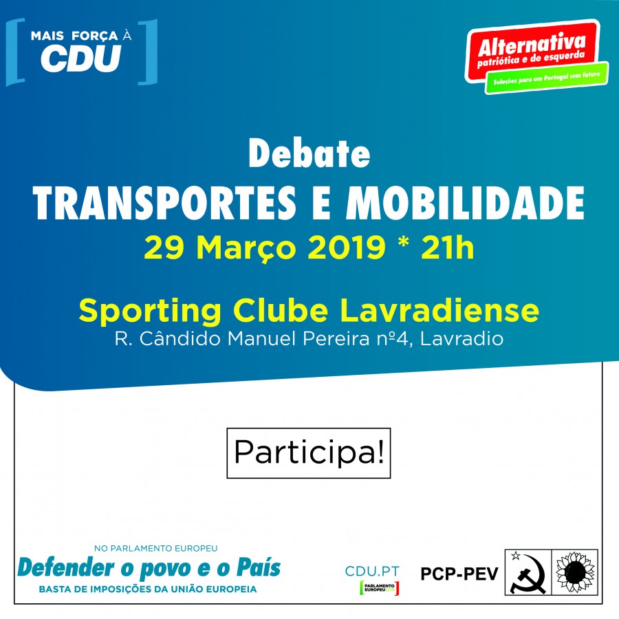 Barreiro - Debate CDU Transportes e Mobilidade