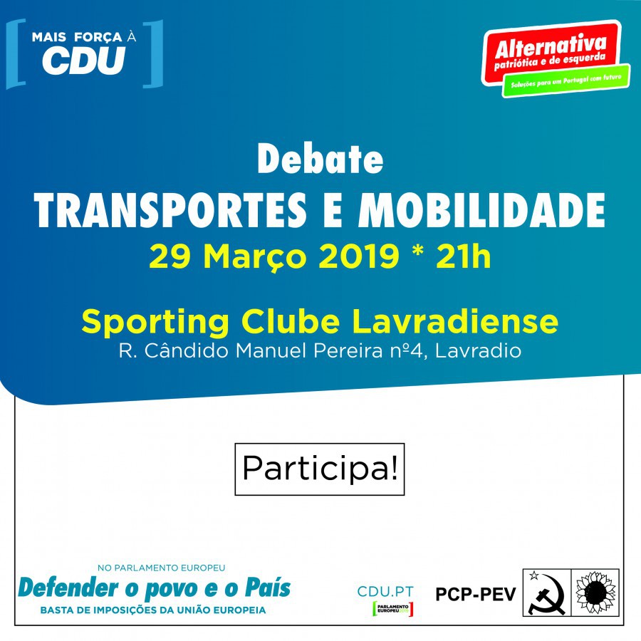 Barreiro - Debate CDU Transportes e Mobilidade