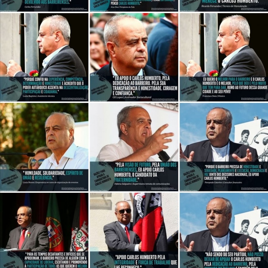Autárquicas 21 - Movimento divulga Manifesto de apoio à candidatura Carlos Humberto à presidência da Câmara Municipal do Barreiro