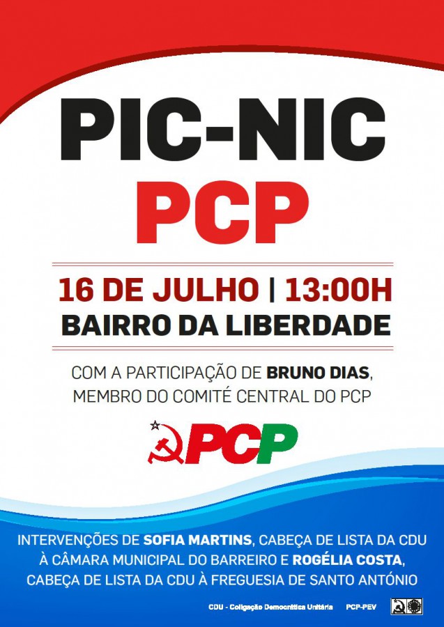 Barreiro - Tradicional Pic-nic do PCP Com a presença de Bruno Dias membro do Comité Central