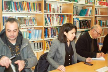 Escola Secundária do Pinhal Novo - Palmela Joana Mortágua e delegação Bloquista visita as instalações
