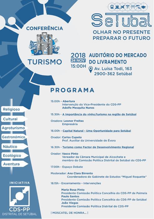 Distrital de Setúbal do CDS-PP Conferência sobre o Turismo