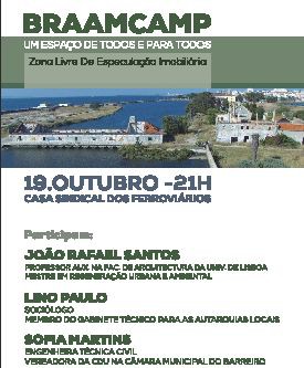 Barreiro - Na Casa Sindical dos Ferroviários PCP promove debate sobre a Quinta do Braamcamp