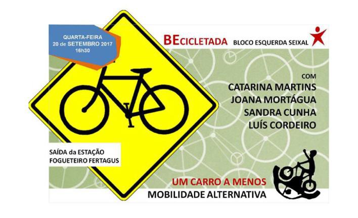 BE Seixal tem no seu programa eleitoral a MOBILIDADE como prioridade Promove uma BEcicletada enquadrada numa acção de campanha