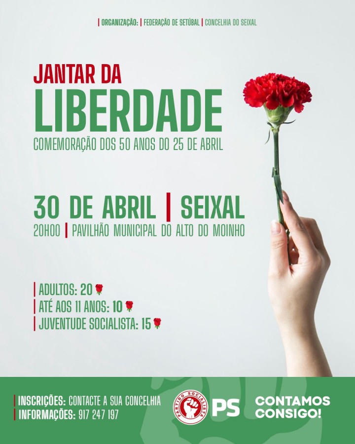 Federação Distrital de Setúbal do PS Jantar da Liberdade 2024