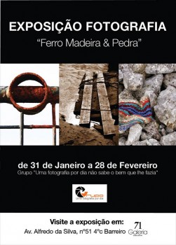 Barreiro - Galeria 71 Exposição coletiva sob o tema «Ferro, Madeira & Pedra »