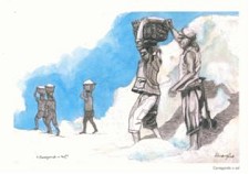 No Museu de Arqueologia e Etnografia do Distrito de Setúbal Exposição «FIGURAS POPULARES E OCUPAÇÕES TRADICIONAIS DE SETÚBAL» . DESENHOS DE NUNO DAVID
