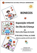 Exposição Infantil do Dia da Criança no Barreiro «BONECOS» da autoria de Maria Júlia Roque da Saúde