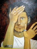 Exposição/atelier de pintura na Casa Monsaraz Gilberto Yañez pinta ao vivo na vila medieval de Monsaraz