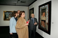 Maria Cavaco Silva e a embaixatriz dos Estados Unidos Visitam na Galeria de Arte do Casino Estoril a exposição de Pintura de António Joaquim