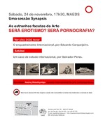 Sessão "As estranhas facetas da Arte em Setúbal SERÁ EROTISMO? SERÁ PORNOGRAFIA?
