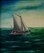 Mestre Lenine do Barreiro expõe «Memórias do Tejo» Pintura e maquetes navais em exposição na Biblioteca de Palmela