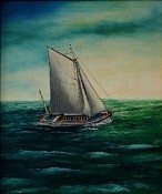 Mestre Lenine do Barreiro expõe «Memórias do Tejo» Pintura e maquetes navais em exposição na Biblioteca de Palmela