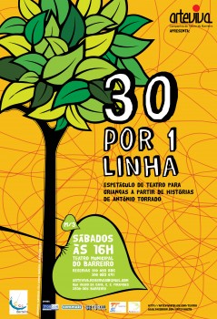 Barreiro - ArteViva estreia de mais um espetáculo infantil «30 POR 1 LINHA» a partir de histórias de António Torrado