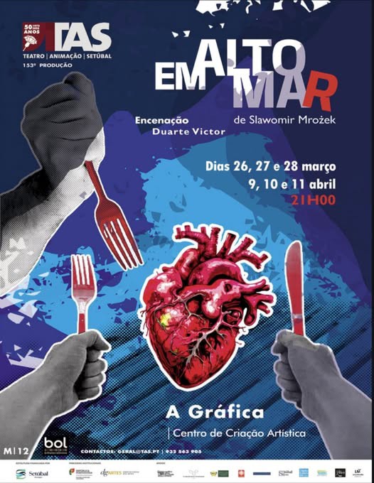 TAS - Teatro Animação de Setúbal Estreia «Em Alto Mar»: três náufragos, uma votação e um destino . 26 de março,21 horas, n A Gráfica