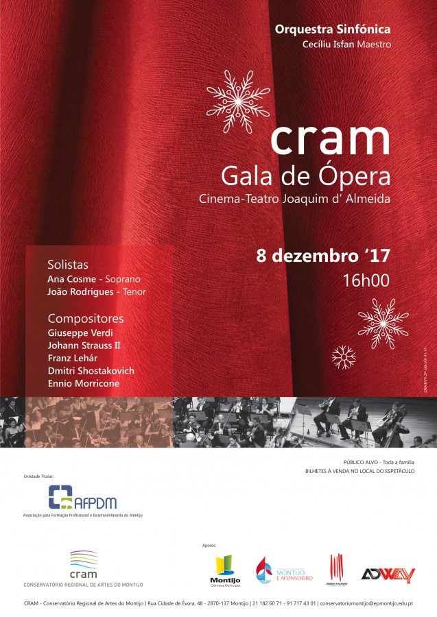 Gala de Ópera do Conservatório de Artes do Montijo Interpreta temas memoráveis como Parigi e o cara de «La Traviata»