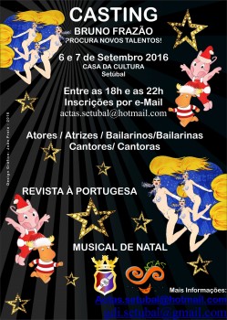 ACTAS - Academia Cultural de Teatro e Artes de Setúbal Vai abrir castings para novos atores nos dias 6 e 7 de Setembro