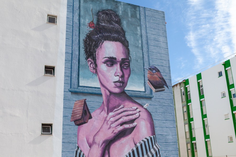 Concluída intervenção artística no Vale da Amoreira - Moita Obra vai integrar roteiro online de arte urbana divulgado a nível internacional