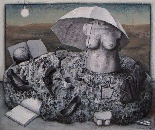 Almada - Natureza morta evocando Dias Felizes, numa referência à obra de Samuel Beckett João Gaspar expõe no TMJB