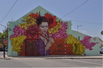 Arte urbana no Montijo Mural criado pelo street artist José Carvalho «Oze Arv»