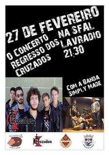 Hoje sexta-feira na SFAL _Barreiro Concerto com a banda «Os Cruzados»
