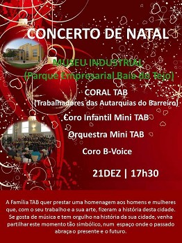 Concertos de Natal no Barreiro Coral TAB e B.voice no Museu Industrial da Baía do Tejo