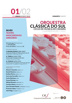Música de Câmara no fim-de-semana com a Orquestra Clássica do Sul