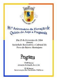 Quinta do Anjo - Palmela Sessão Solene do 86.º Aniversário de Elevação a Freguesia