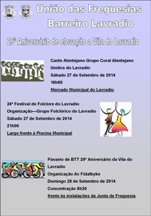 União das Freguesias de Barreiro e Lavradio Comemora 29º Aniversário da Vila do Lavradio