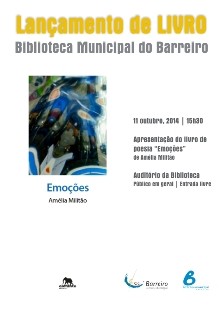 No Auditório da Biblioteca Municipal do Barreiro Apresentação do livro «Emoções» de Amélia Militão