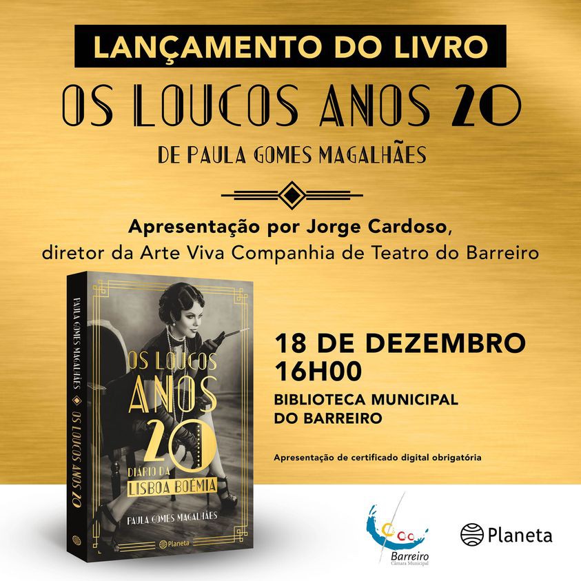 Na Biblioteca Municipal do Barreiro Lançamento do livro «Os loucos anos 20» de Paula Magalhães