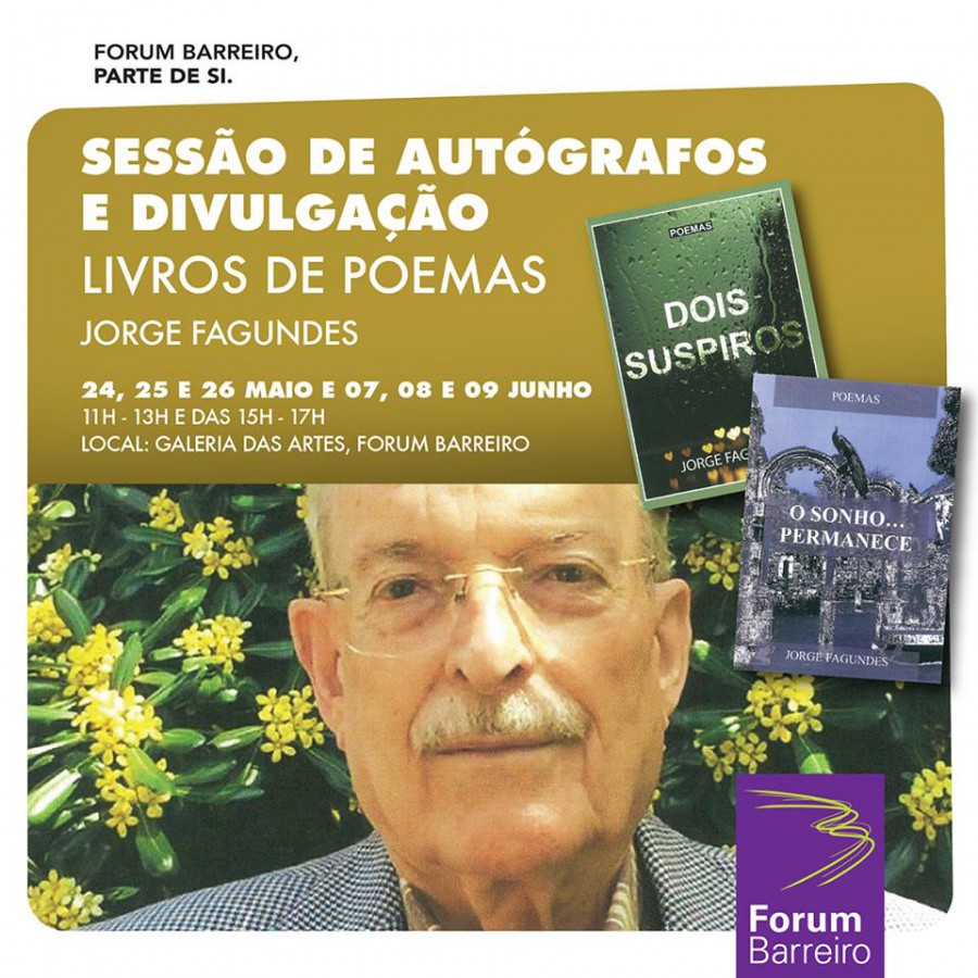 Na Galeria de Artes do Forum Barreiro Sessão de Autógrafos com Jorge Fagundes