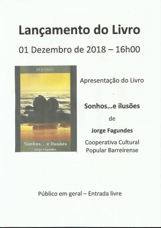 Na Cooperativa Cultural Popular Barreirense Lançamento do livro «Sonhos...e ilusões»