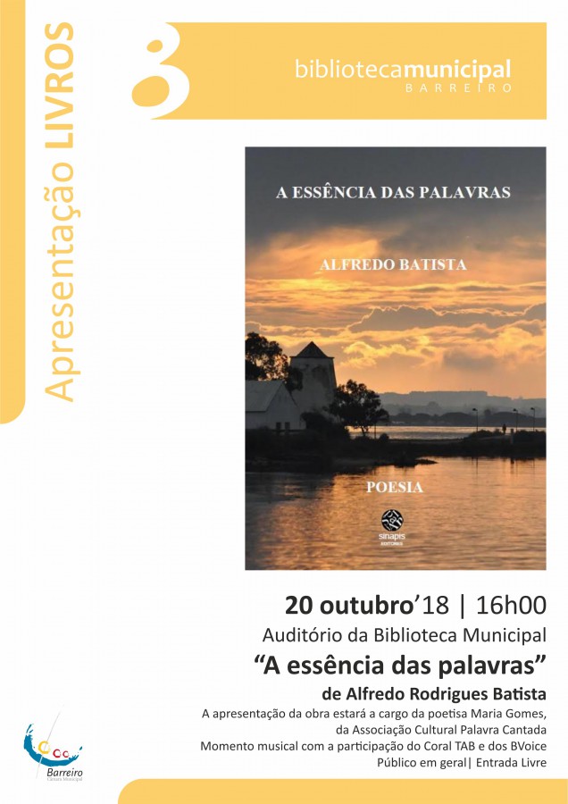 Na apresentação do Livro «A Essência das Palavras» na Biblioteca Municipal do Barreiro Momento musical com a participação do Coral TAB e dos BVoice