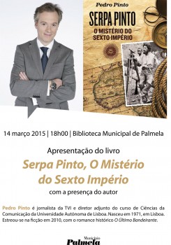 Na Biblioteca de Palmela Pedro Pinto apresenta «Serpa Pinto, o Mistério do Sexto Império»