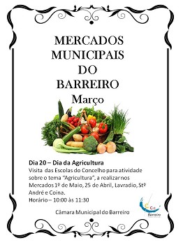 DIA DA AGRICULTURA NO BARREIRO 200 Crianças vão aos mercados plantar