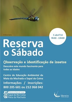 Barreiro - ‘RESERVA O SÁBADO’ Observação e identificação de insetos