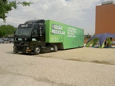 No Parque da Cidade - Barreiro Está presente o camião da «Missão Reciclar»