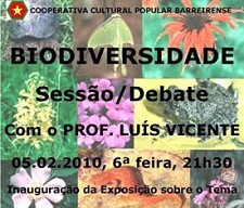 BARREIRO - Cooperativa Cultural Popular Barreirense Debate sobre Biodiversidade com Luis Vicente
