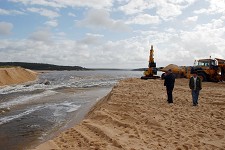 Sesimbra Lagoa de Albufeira foi esta madrugada aberta ao mar, depois de três dias de trabalho